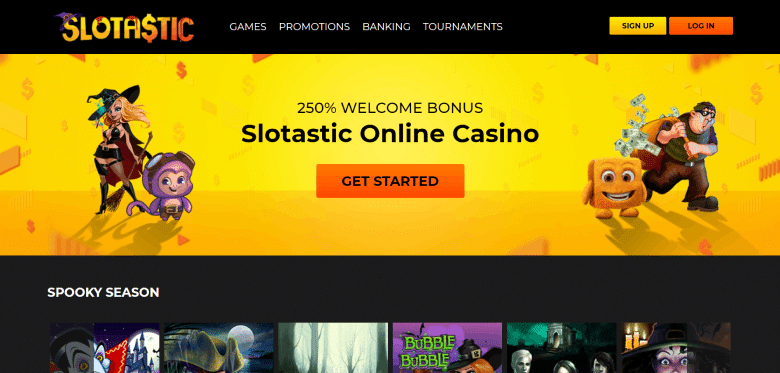 Slotastic Online-Casino-Homepage 1